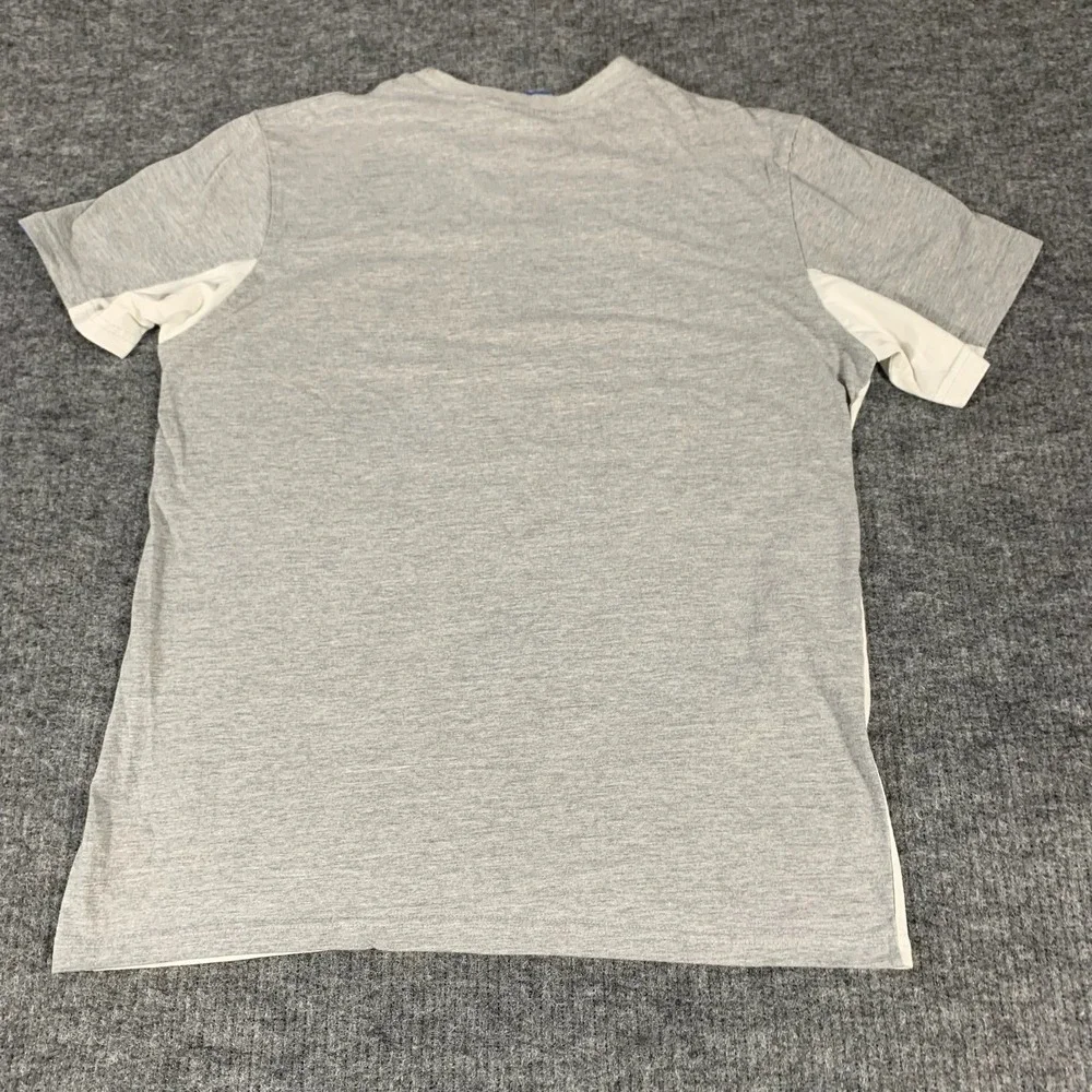 Adidas T Shirt Mens‎ Extra Large White Gray Trefoil Logo Short Sleeve Crewneck